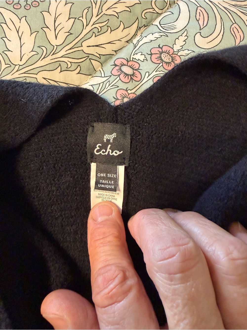 Echo Black Fringe Wrap Poncho - Picture 6 of 7